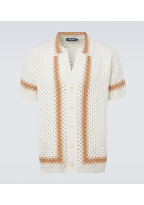 Frescobol Carioca Pinto crochet cotton bowling shirt