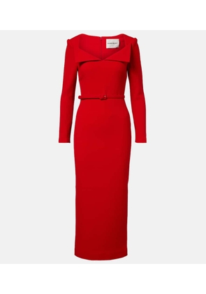 Roland Mouret Belted wool midi dress