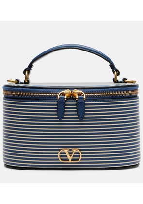 Valentino Garavani VLogo Mini striped leather vanity bag