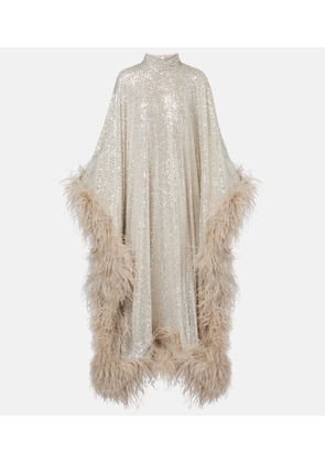 Taller Marmo Casta Diva Disco feather-trimmed gown