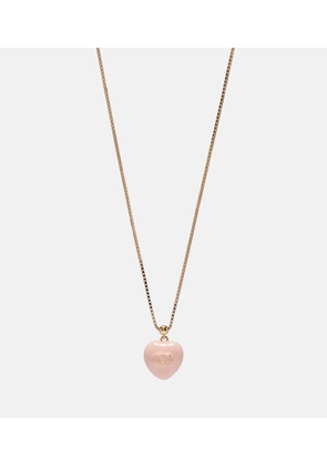 Valentino VLogo enamel pendant necklace