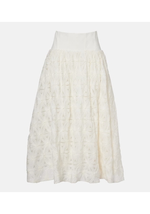 Simkhai Mindy embroidered midi skirt