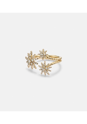 David Yurman Starburst 18kt gold ring with diamonds