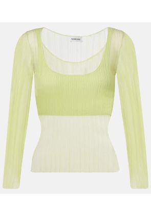 Simkhai Sheer jersey top