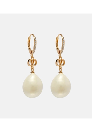 Valentino VLogo faux pearl drop earrings