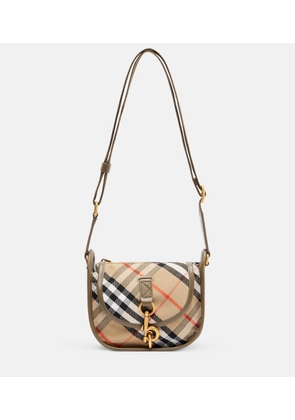 Burberry Clip Messenger Medium leather-trimmed shoulder bag