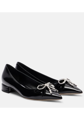 Jimmy Choo Auria bow-detail leather ballet flats
