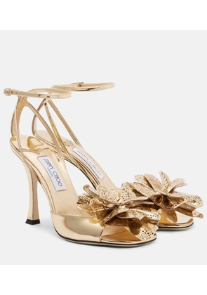 Jimmy Choo Mimmi mirrored leather sandals