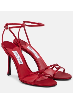 Jimmy Choo Leo 100 satin sandals