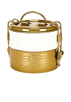 Verve Culture Tiffin 2 Layer Lunch Box in Copper - Metallic Bronze. Size all.
