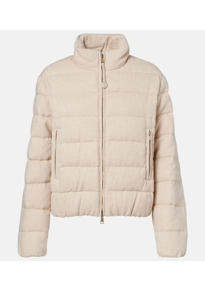 Moncler Agastache cashmere and linen down jacket