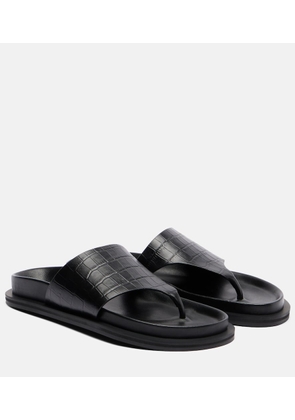 A.Emery Imara croc-effect leather thong sandals