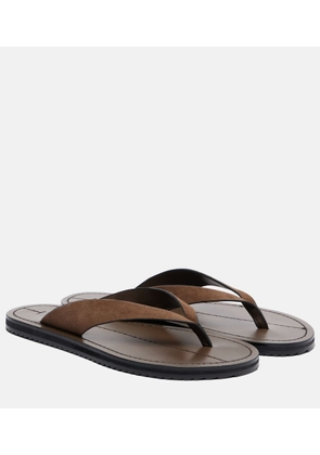 A.Emery Flora suede thong sandals