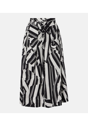 Dries Van Noten Printed cotton midi skirt