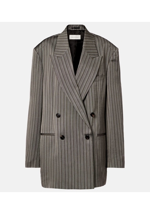 Dries Van Noten Striped double-breasted oversized blazer