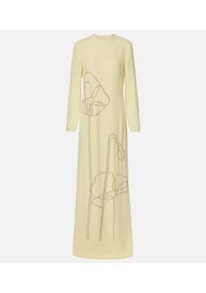 Costarellos Zarie embellished crepe gown