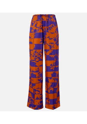 Dries Van Noten Printed wide-leg pants