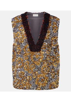 Dries Van Noten Sequined top