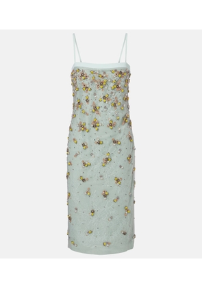 Costarellos Palla embellished lace and tulle midi dress