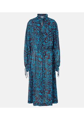 Dries Van Noten Printed ruffled shirt dress