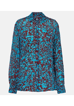 Dries Van Noten Printed sequined shirt