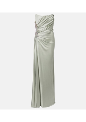 Costarellos Lorinne embellished satin bustier gown