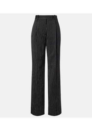 Tom Ford Striped wool and cotton straight pants
