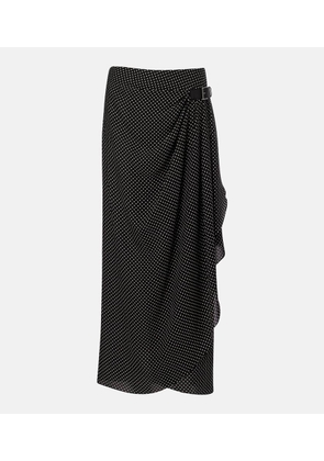 Tom Ford Polka-dot silk midi skirt