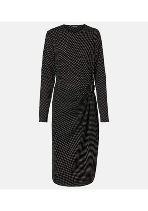 Tom Ford Polka-dot silk midi dress