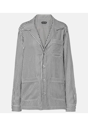 Tom Ford Striped oversized silk shirt