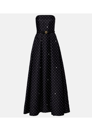 Elie Saab Belted polka-dot gown