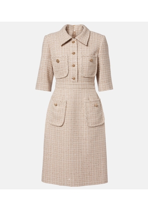 Elie Saab Sequined tweed midi dress