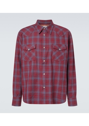 Visvim Four Corners checked wool and linen shirt
