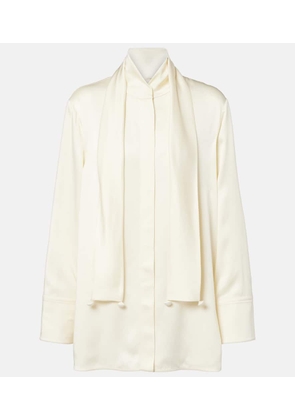 Jil Sander Scarf-detail satin shirt