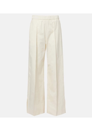 Jil Sander Pleated cotton wide-leg pants