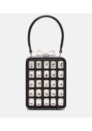 Self-Portrait Micro crystal-embellished box bag