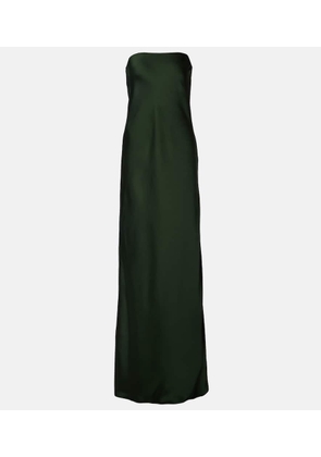 Norma Kamali Strapless satin gown