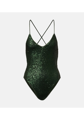 Norma Kamali Fara sequined swimsuit