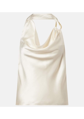 Rebecca Vallance Elise halterneck silk satin top