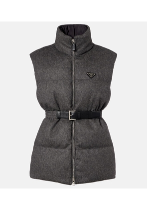 Prada Belted virgin wool down vest