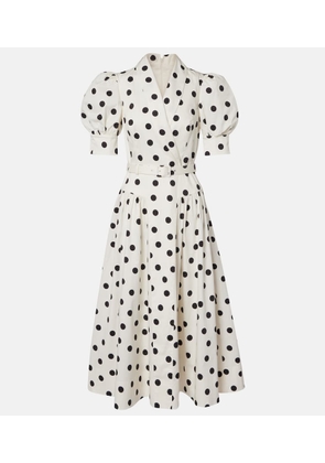 Rebecca Vallance Maisie polka-dot cotton-blend midi dress