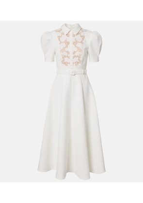Rebecca Vallance Parrish belted lace-trimmed midi dress