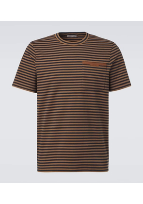 Moncler Striped cotton-blend jersey T-shirt