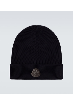 Moncler Logo virgin wool beanie