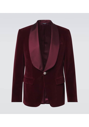 Dolce&Gabbana Cotton-blend velvet tuxedo jacket