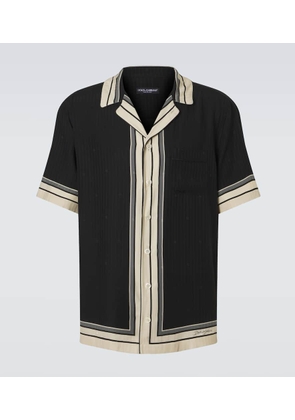 Dolce&Gabbana Striped silk bowling shirt