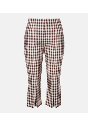 Posse Sadie gingham linen capri pants
