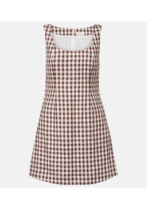 Posse Sadie gingham linen minidress