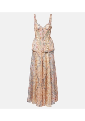 Zimmermann Rebellion floral linen gown