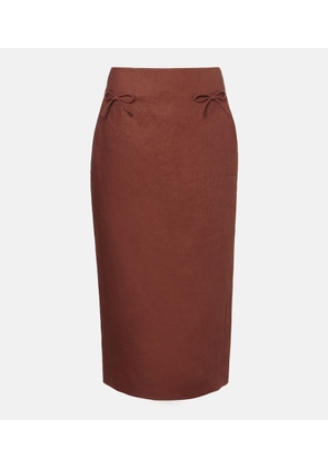 Posse Sabine linen pencil skirt